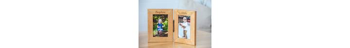 Personalised Engraved Double Oak Frames 5