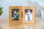 Personalised Engraved Double Oak Frames 2