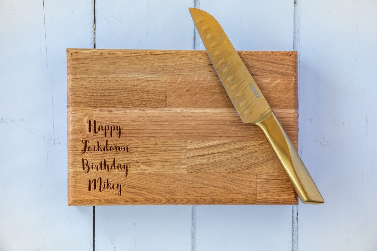 Personalised Engraved Solid Oak Chopping Board