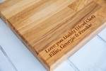 Personalised Engraved Solid Oak Chopping Board
