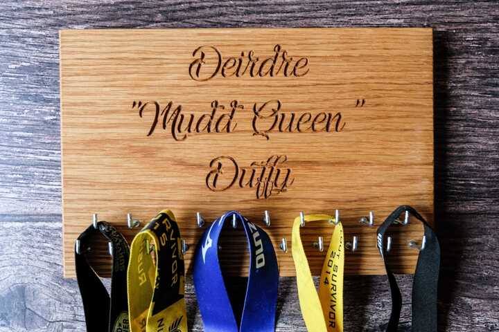 Personalised medal hangers 