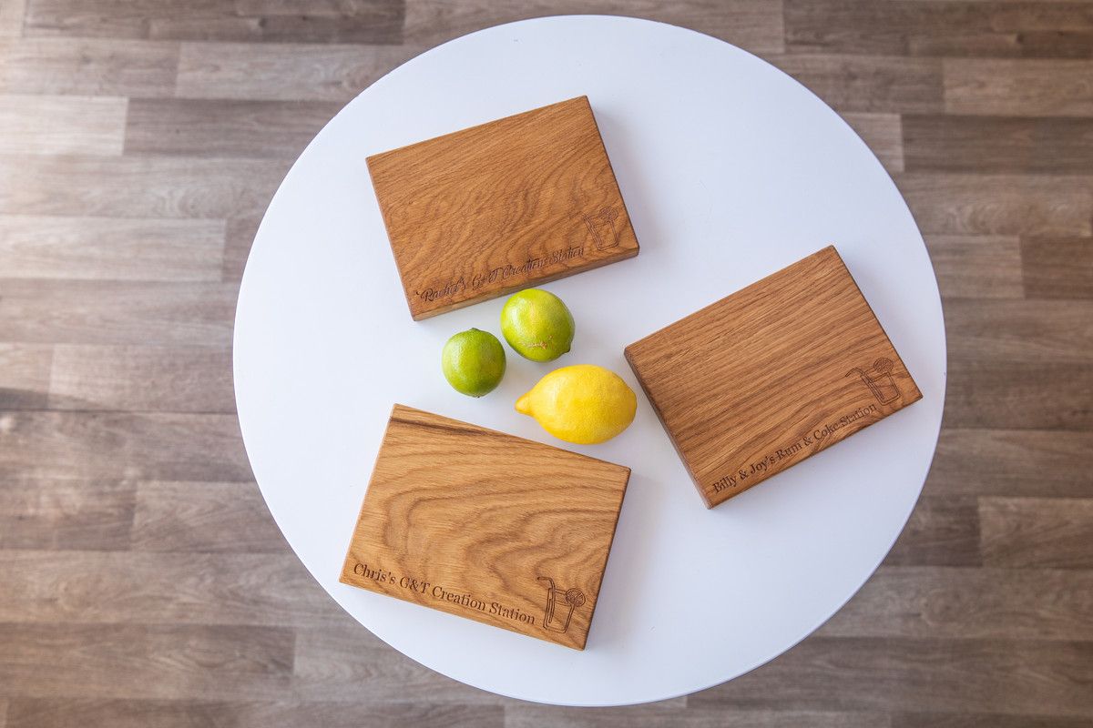 Gin and Tonic Oak Chopping Board