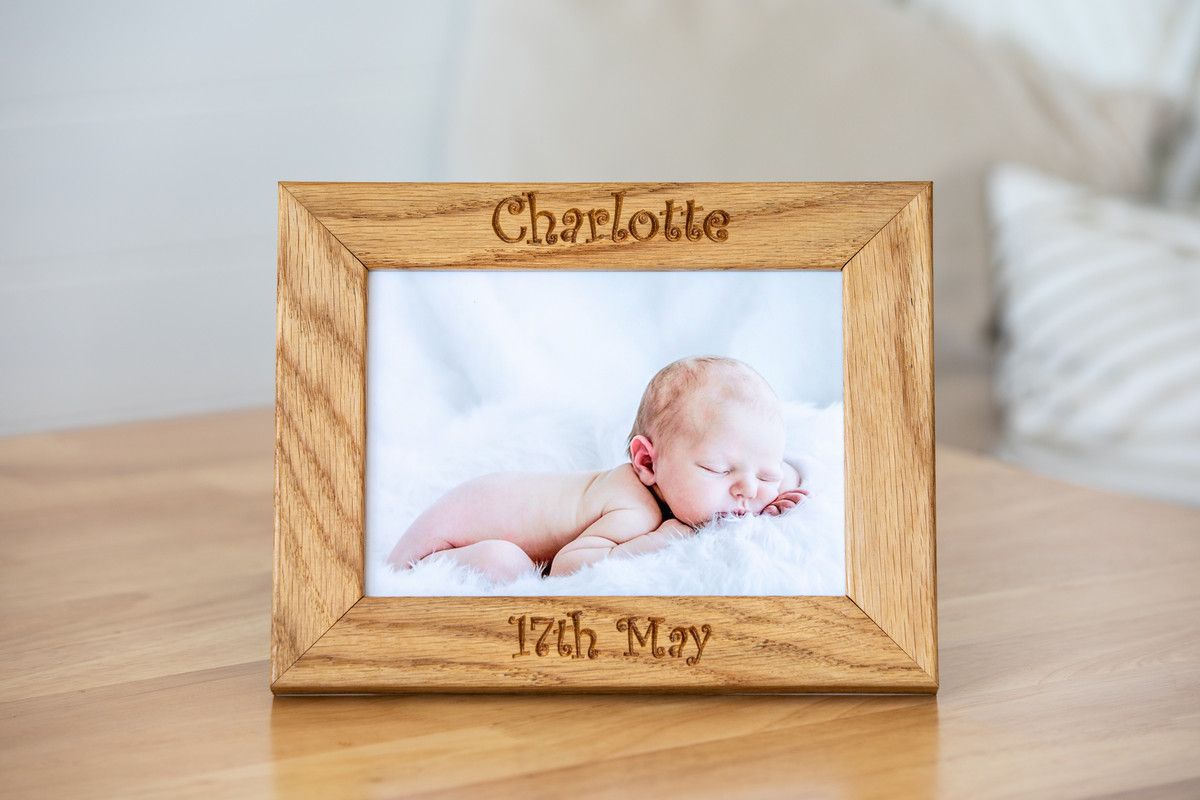 Personalised Oak Photo Frames 