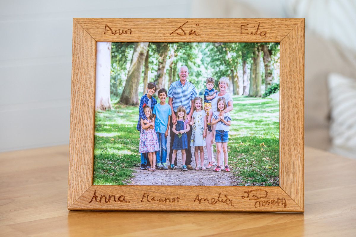 Personalised Oak Photo Frames