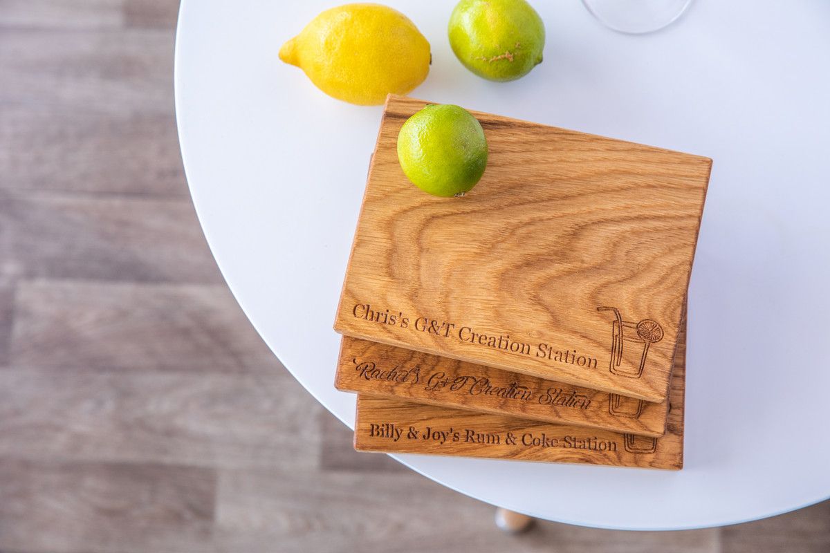 Gin and Tonic Oak Chopping Board