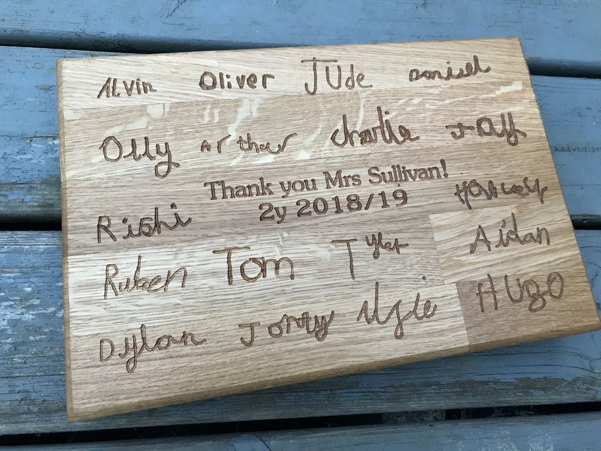 Personalised Engraved Solid Oak Chopping Board