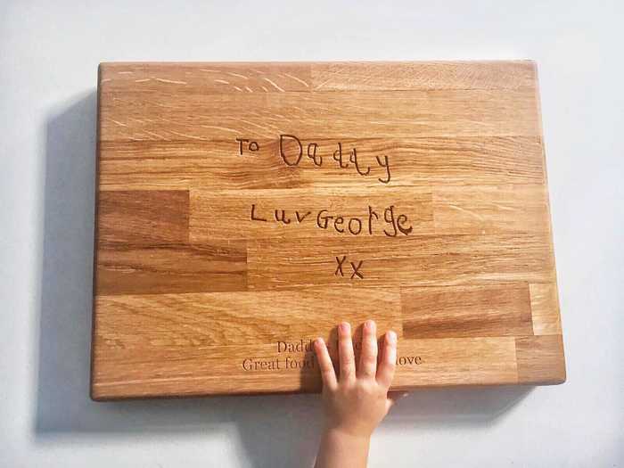 personalised oak chopping boards