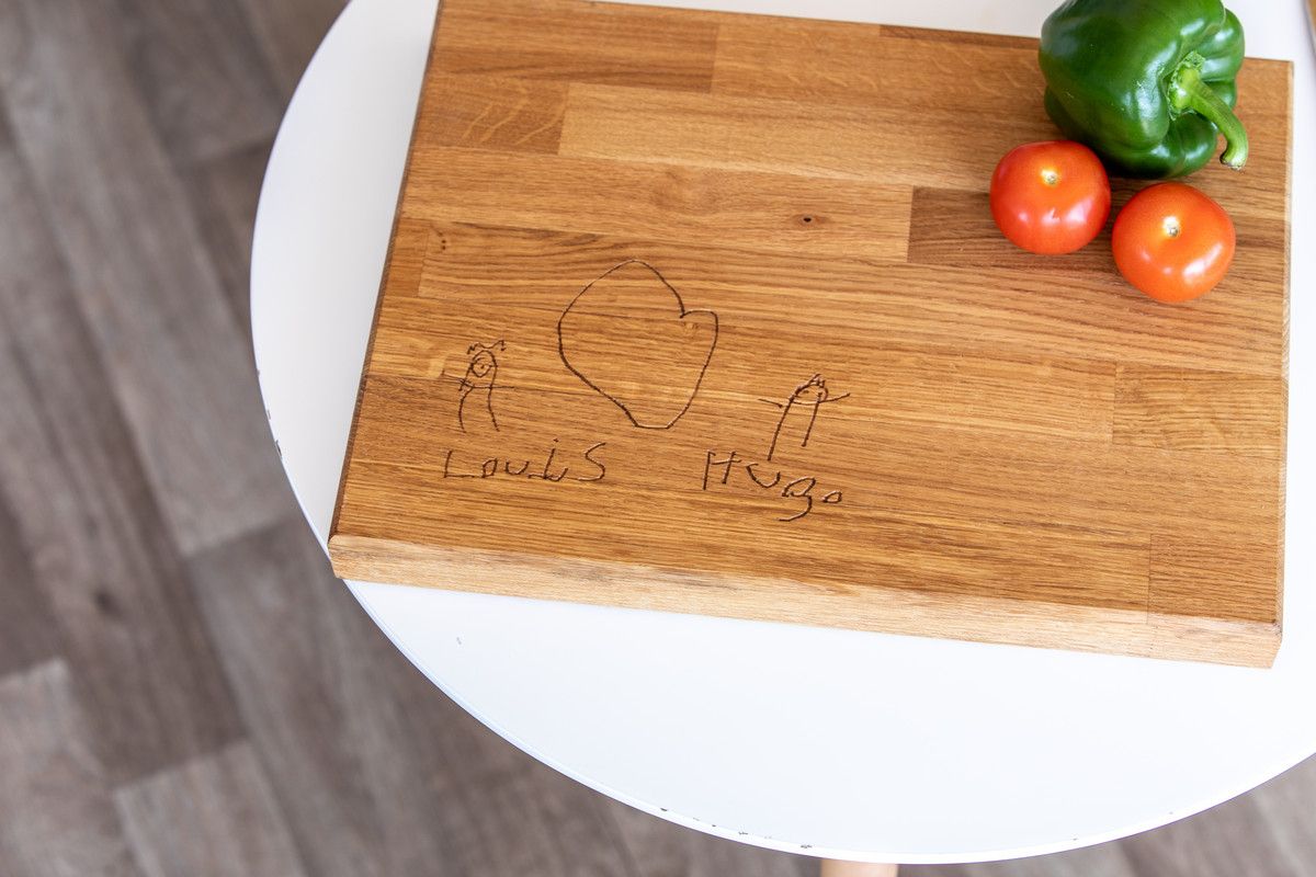 Personalised Engraved Solid Oak Chopping Board