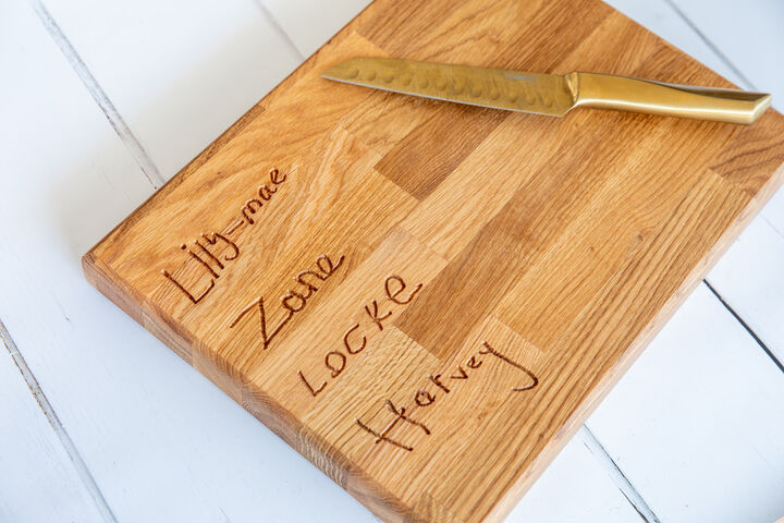 Personalised Engraved Solid Oak Chopping Board