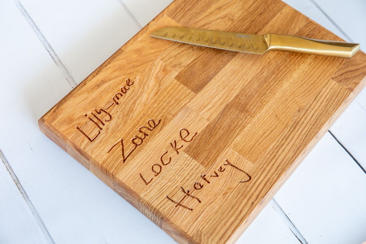 Personalised Engraved Solid Oak Chopping Board