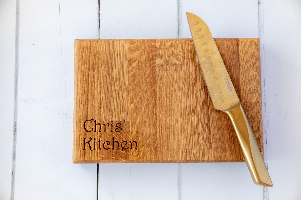 Personalised Engraved Solid Oak Chopping Board