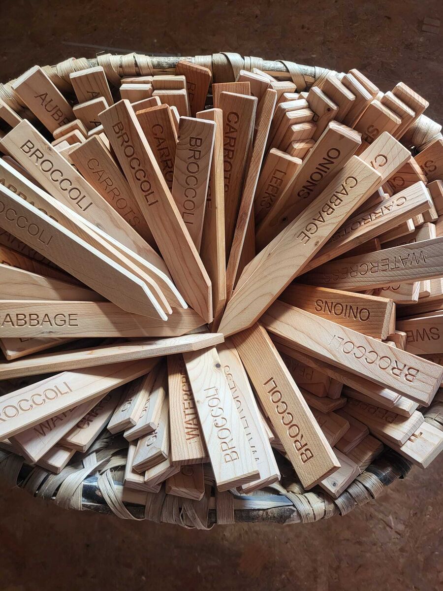 Cedar Plant Markers Cedar Plant Markers