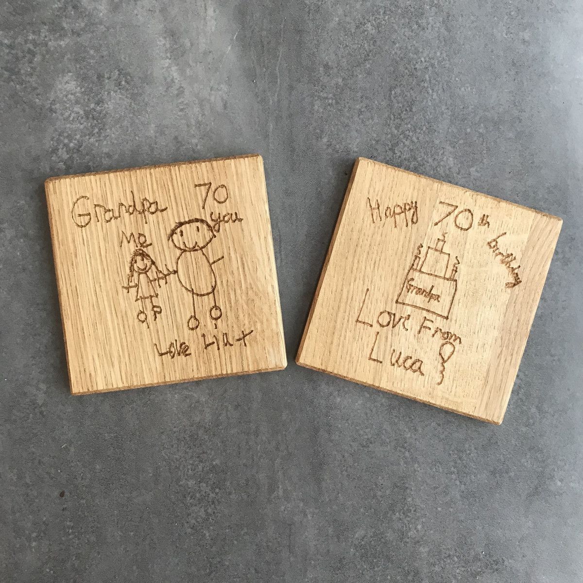 grandad gift coasters kids writing.jpg